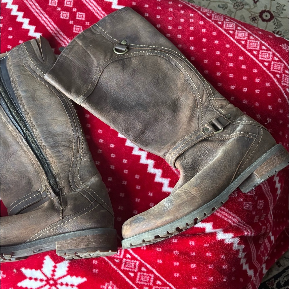 Leather knee high boots sz 11 - Picture 3 of 13